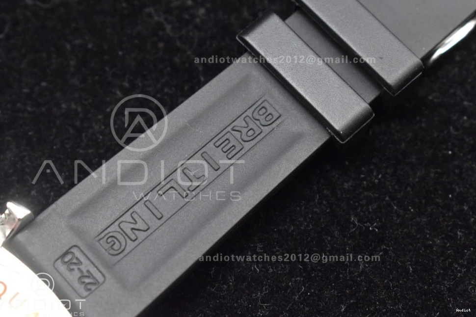 Black On TF A2824 1:1 Best Superocean Bezel Strap Rubber Automatic Black Orange 44 Dial Edition 0421